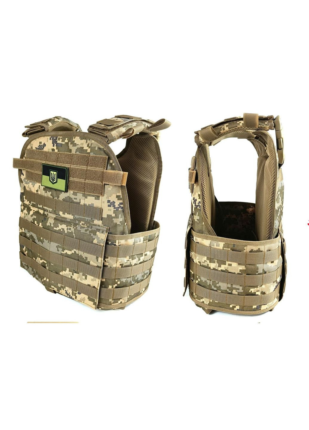 Плитоноска Pantsyr-2 (тактичний військовий жилет, бронежилет MOLLE) піксель ЗСУ MM-14 EasyFit (362497566)