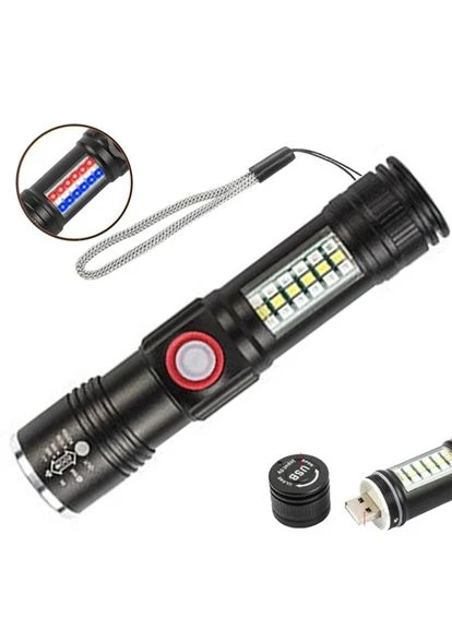 Фонарь Police SY-1903C-P50+SMD+RGB, Alarm, Li-Ion аккумулятор, ремешок, zoom, ЗУ USB No Brand (386230132)