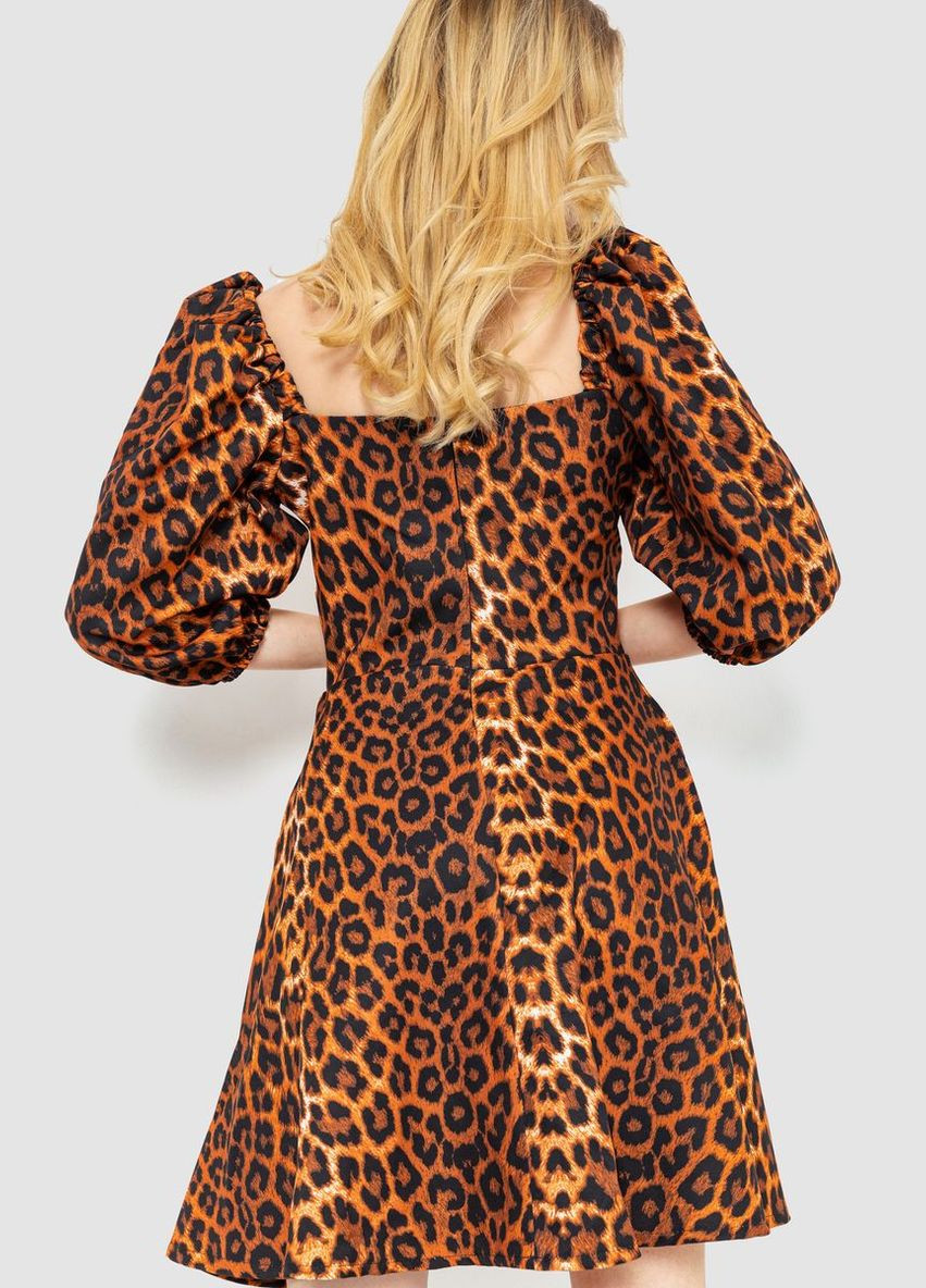 Комбінована сукня з леопардовим принтом, колір леопардовий, 172r989 Ager