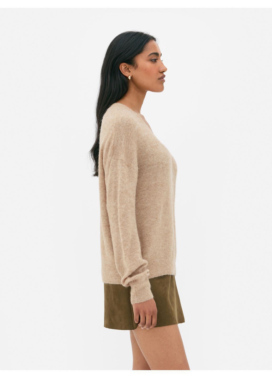 Бежевый пуловер зима,бежевый, Primark