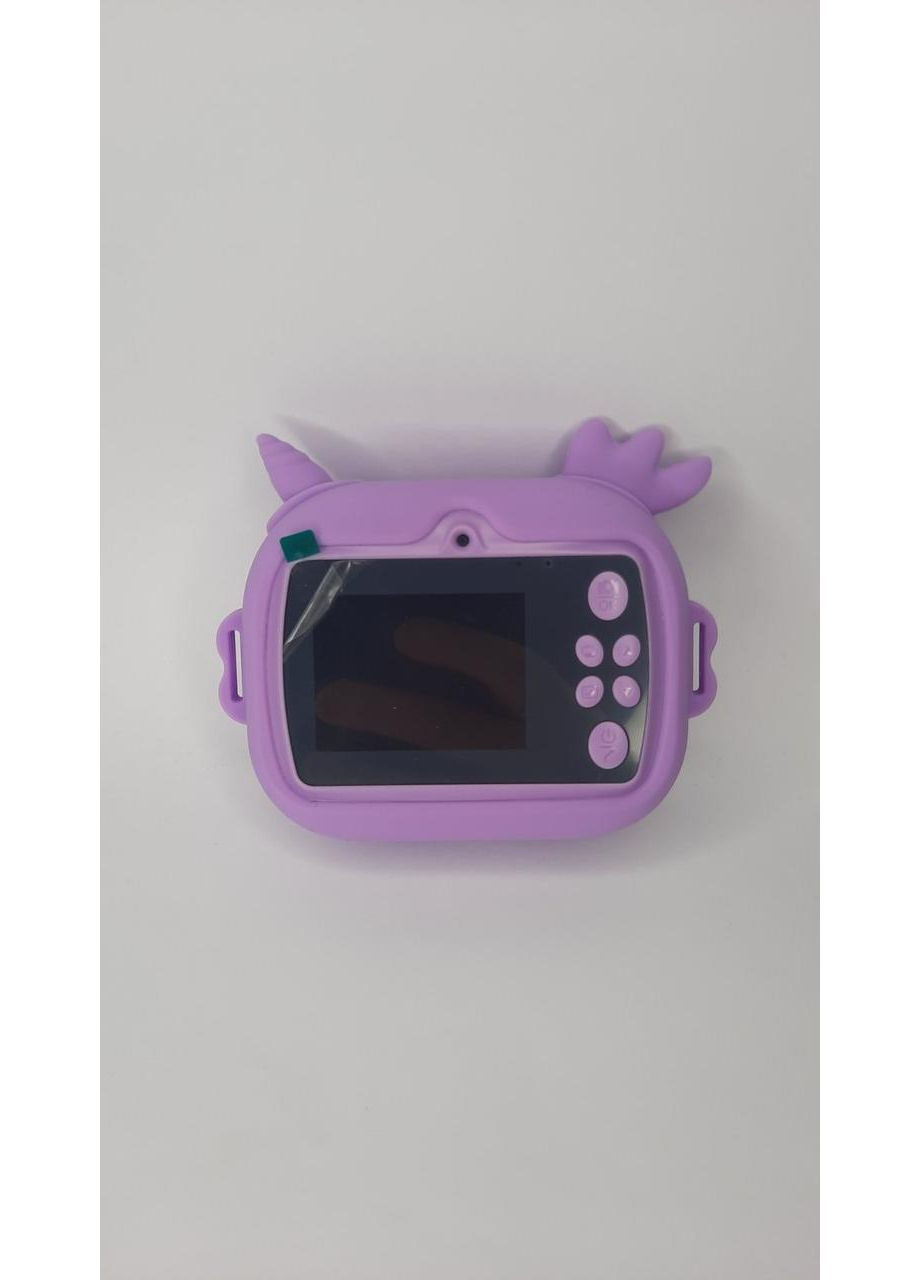Детский цифровой фотоаппарат по мгновенной печати Единорог M-1 фиолетовый No Brand (337177410)
