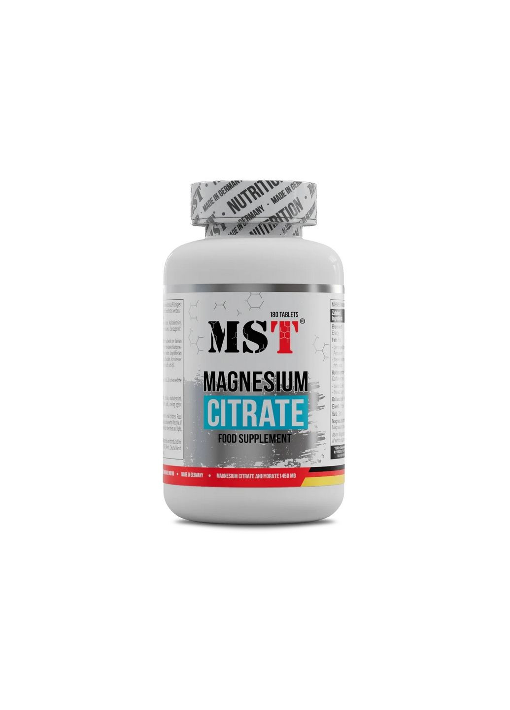 Витамины и минералы Magnesium Citrate 200 mg, 180 таблеток MST (294928262)