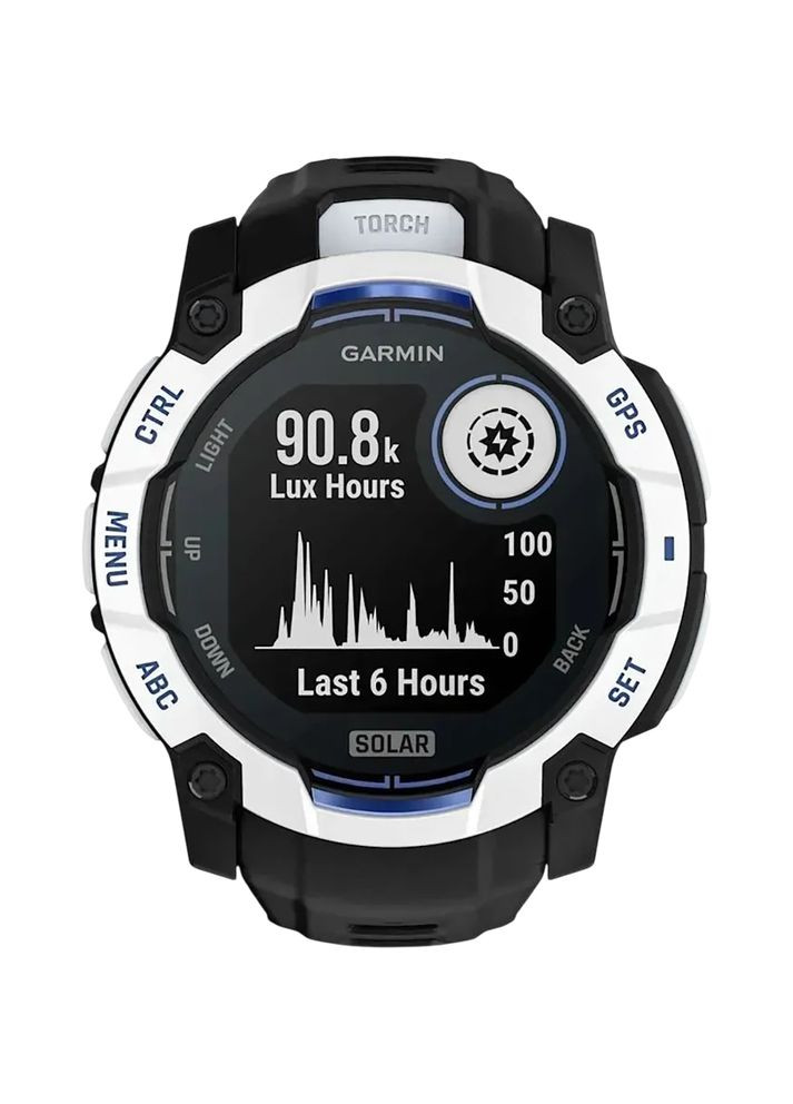 Смарт-годинник Instinct 3 Solar 50 mm Whitestone with Black Band (010-02935-03) Garmin (370608388)