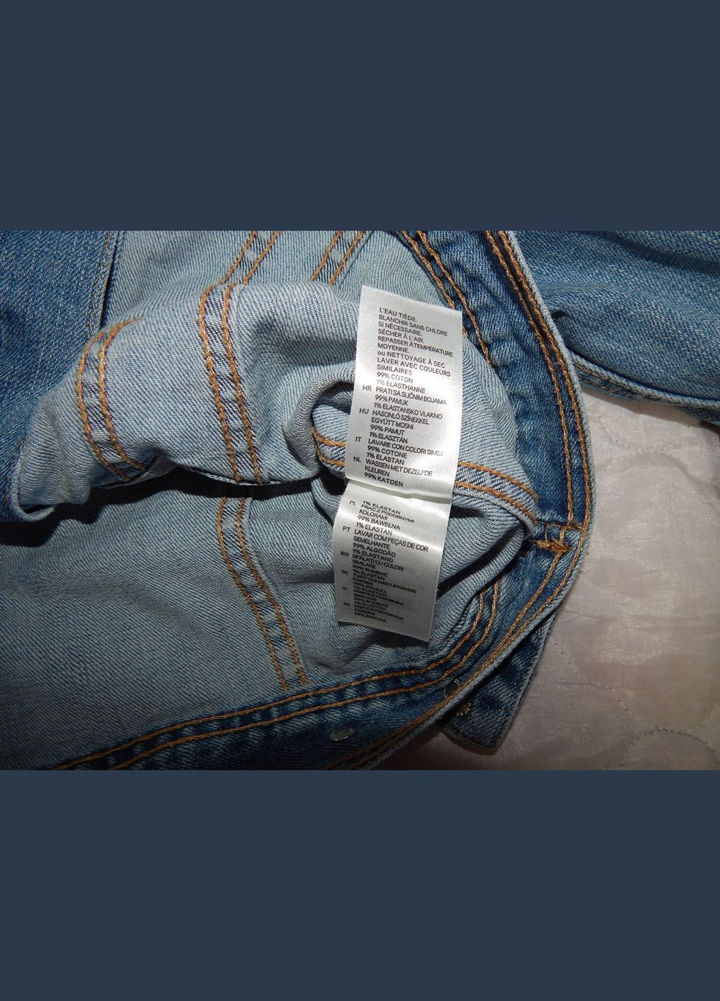 Синяя демисезонная куртка женская джинсовая vintage jacket, ukr 40-42, eur 36 025dg (в указанном размере, только 1 шт.) No Brand