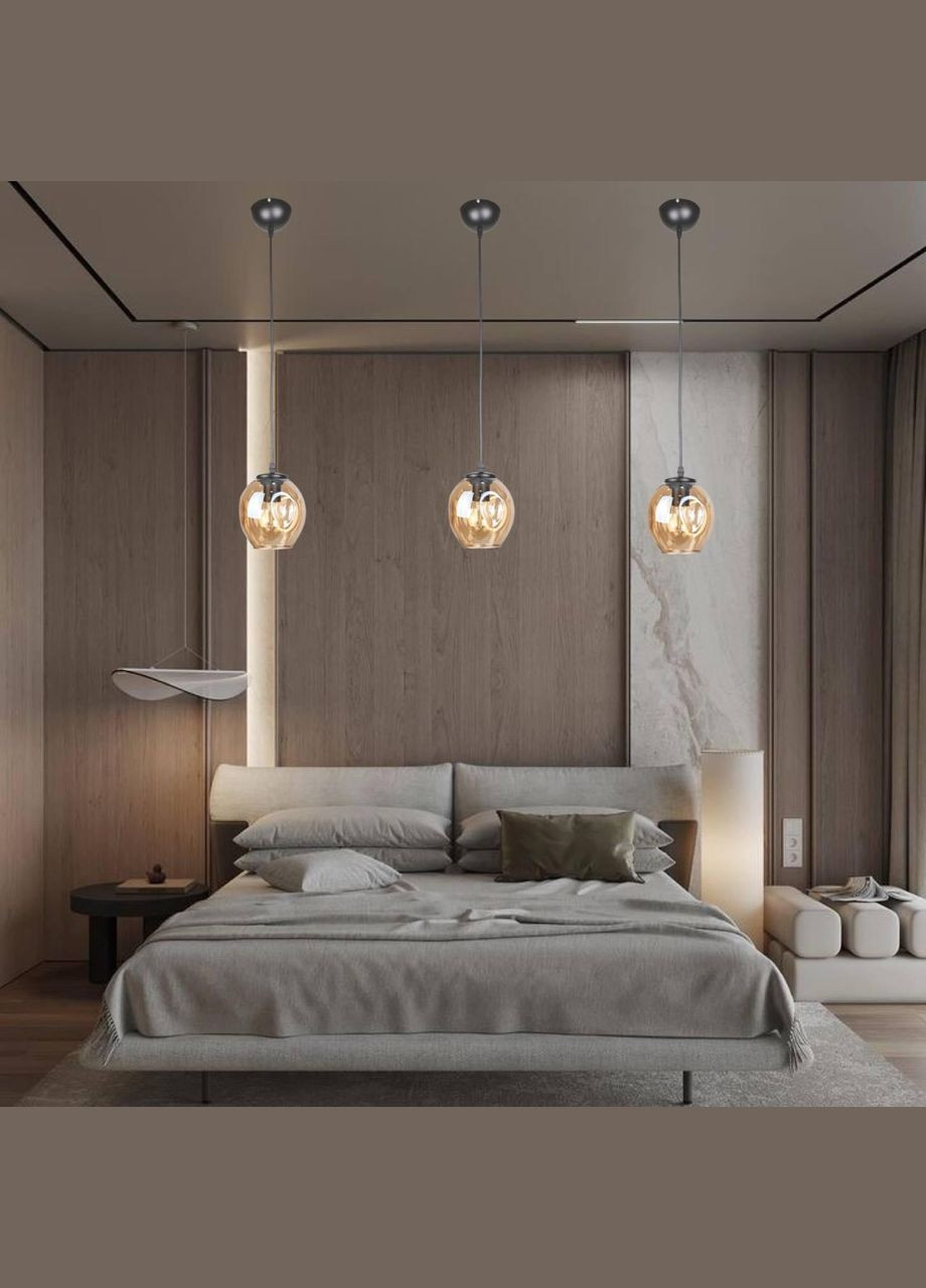 Подвес молекула с кофейным плафоном (56-PR0231F-1 BK+BR) No Brand (370072417)