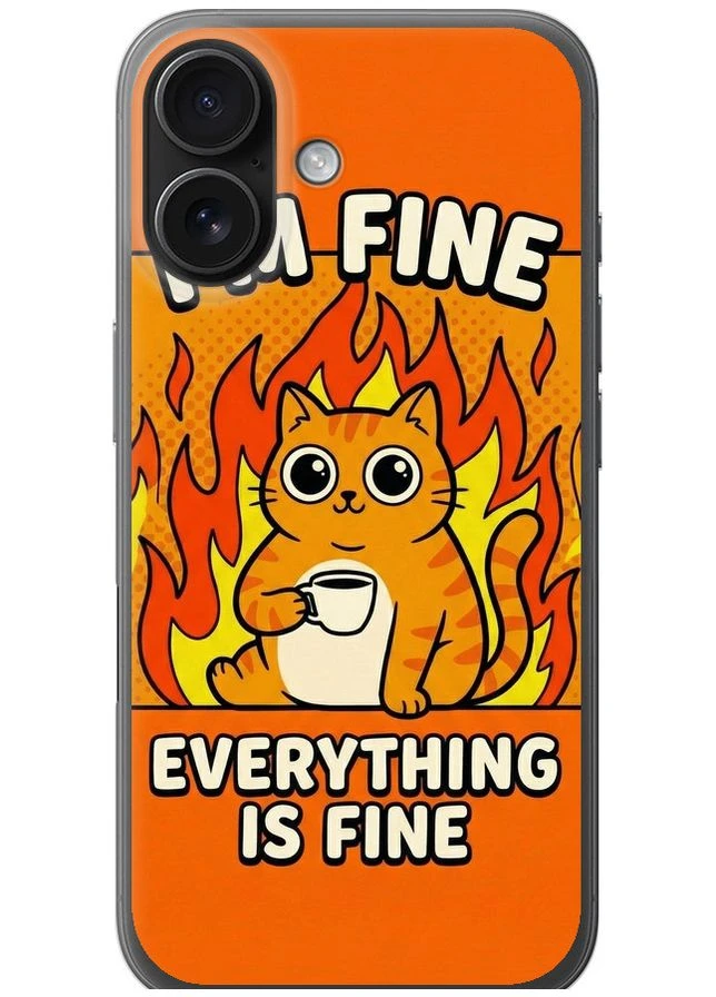 Силиконовый чехол 'Funny Cat' для Endorphone Apple iPhone 16 (382272455)