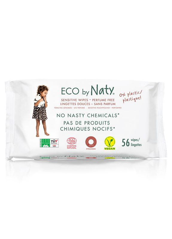 Органічні дитячі вологі серветки Eco by без запаху 56 шт 245012 Eco by Naty (271039596)