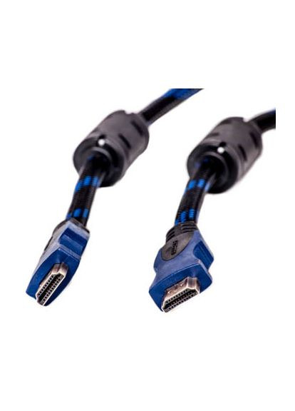 Видео кабель HDMI - HDMI, 10м, позолоченные коннекторы, 1.4V, Nylon, Double ferrites PowerPlant (360394855)