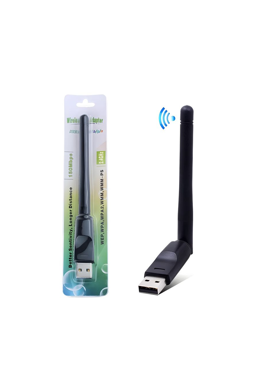 Мини USB WiFi адаптер RTL8188 150Mbps для беспроводной сети 2.4GHz No Brand (353928793)