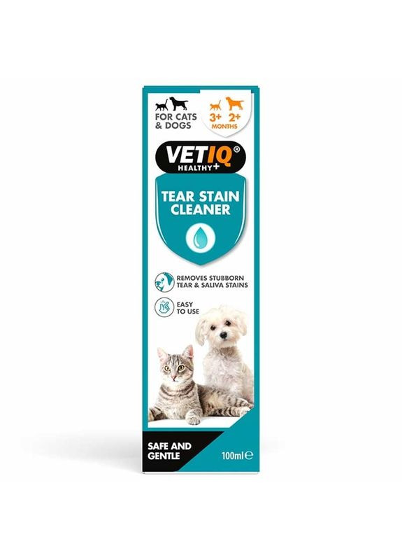 Tear Stain Remover Cats & Dogs - Засіб для видалення слізних плям у собак та котів - 100 мл VetIQ (327434652)