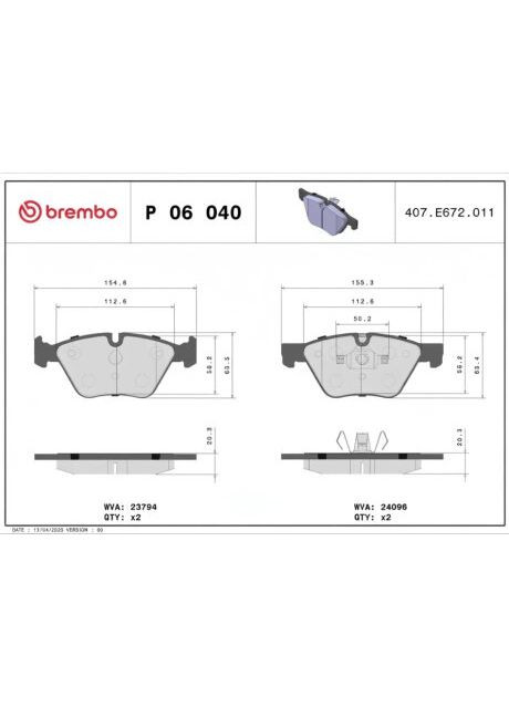 Гальмівні колодки дискові Brembo (364835337)