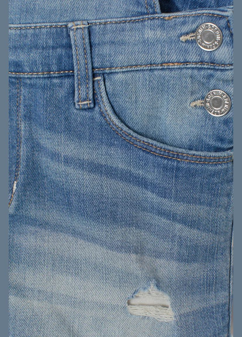 Напівкомбінезон Skinny джинсовий для дівчинки 0715410-001 синій H&M (284277330)