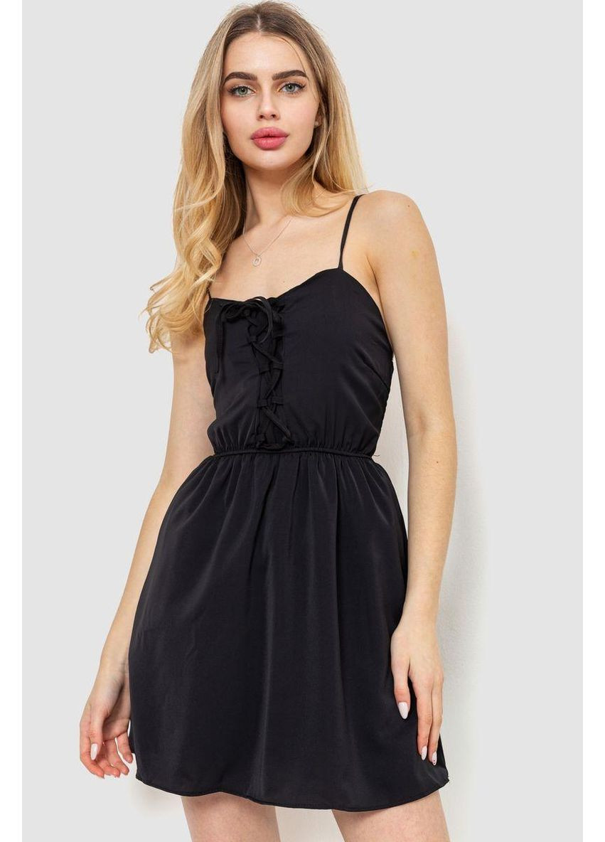 Чорна сарафан-комбінезон однотонний,, 129r1047-1 Ager