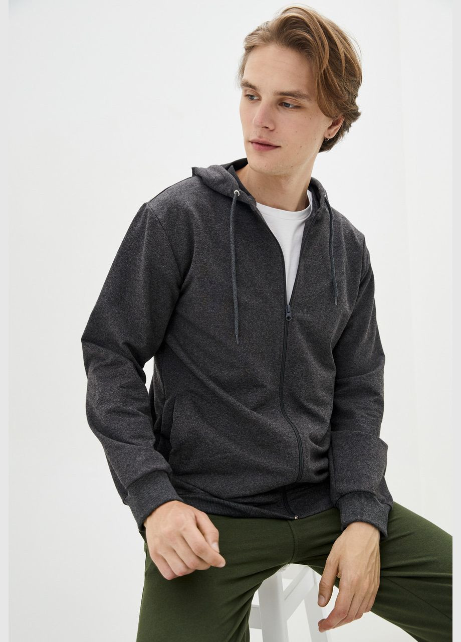 Чоловіча кофта з капюшоном на блискавці з манжетами (hb276457) HiBrand (347767400)