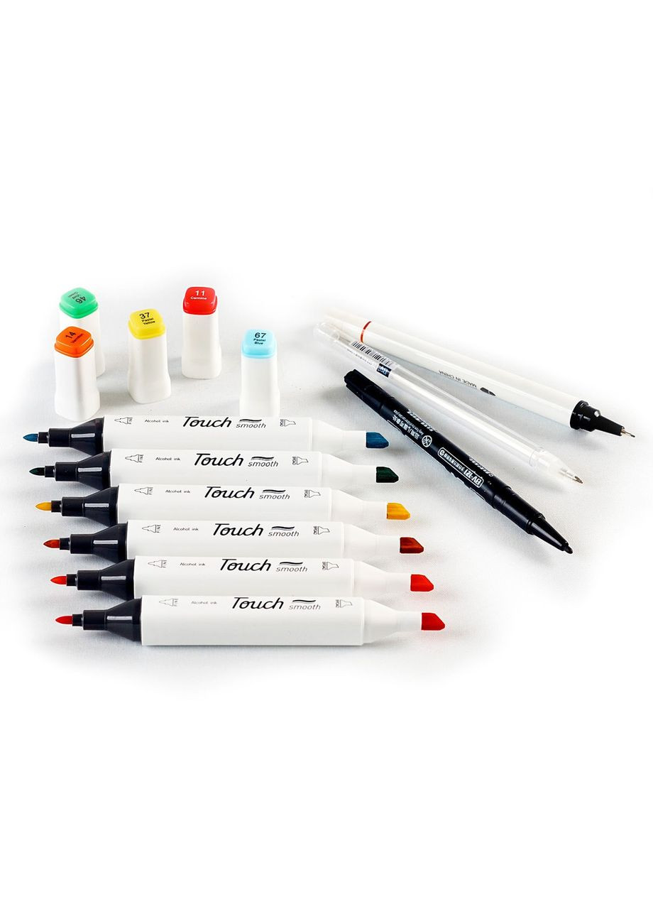 Маркеры 30 цветов! Набор качественных двусторонних маркеров для скетчинга на спиртовой основе! Touch (316685404)