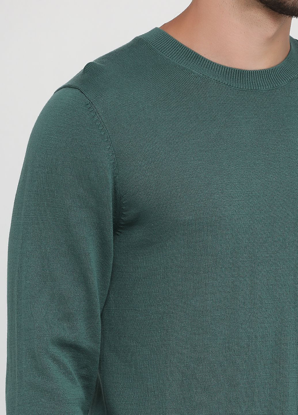 Зеленый демисезонный свитер мужской - свитер af8116m Abercrombie & Fitch