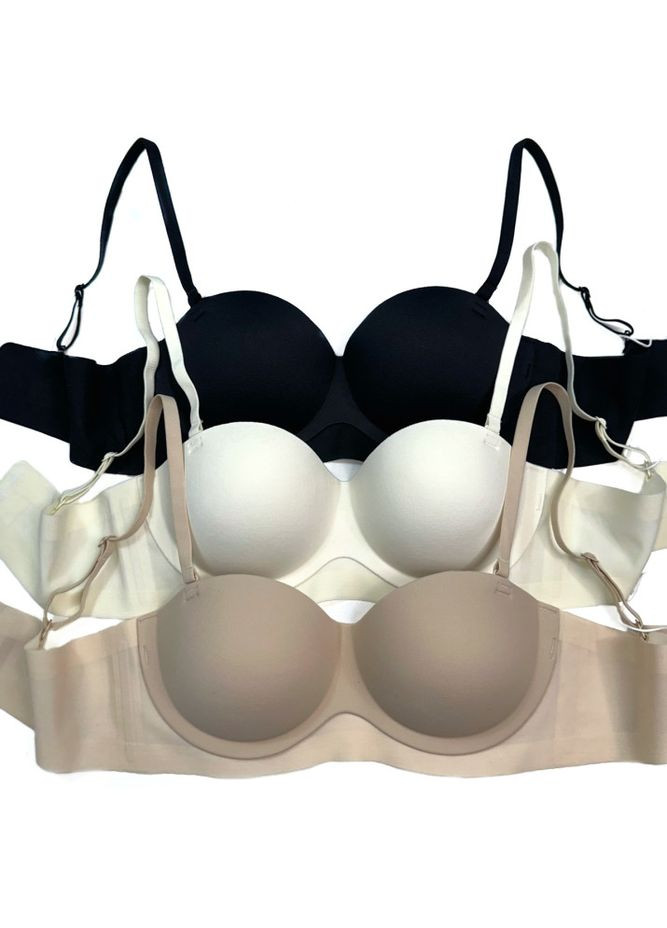 Бежевый лиф анжелика на утолщенном поролоне чашка а без без косточек Beisdanna