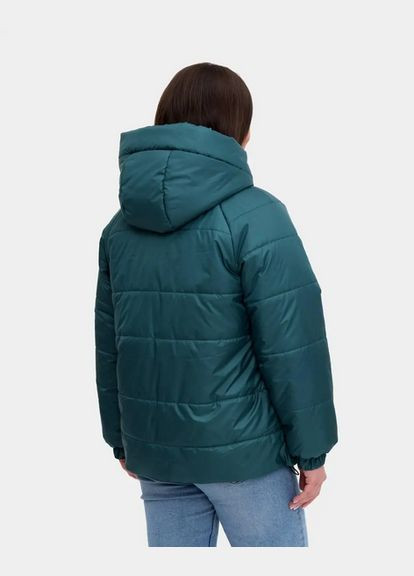 Смарагдова демісезонна жіноча демісезонна куртка великого розміру SK