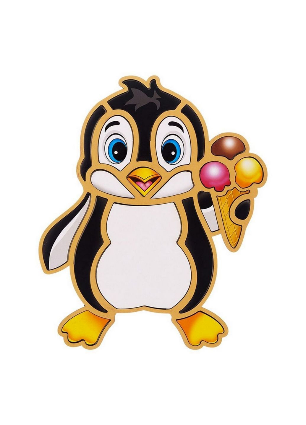 Деревянный пазл-вкладыш "пингвин" пазл-контур Ubumblebees (282595792)
