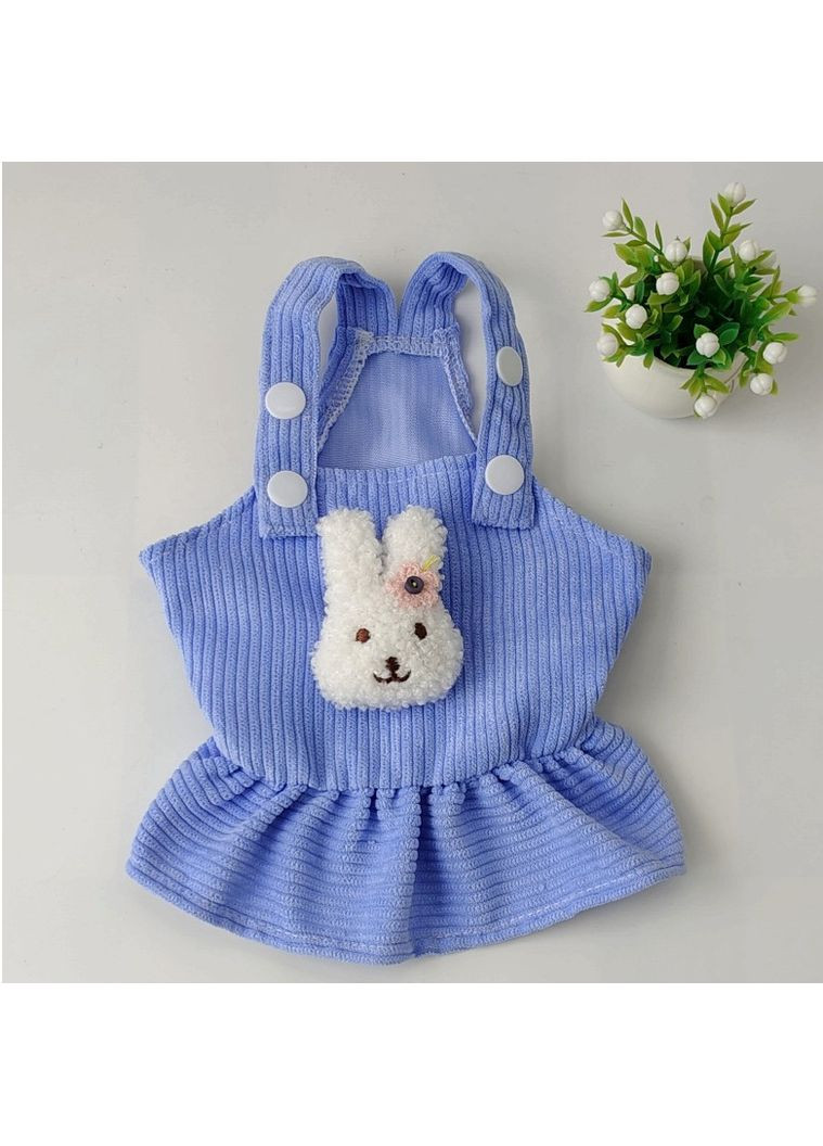 Сарафан для собак вельветовый с брошкой в виде кролика L No Brand (299840451)