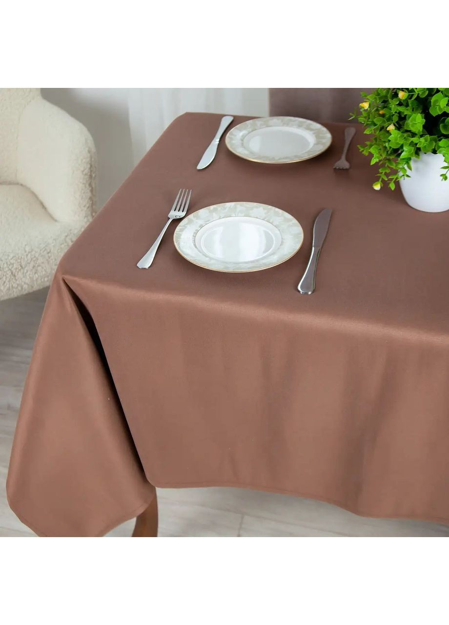 Водовідштовхуюча скатертина 150*200 см Коричнева (25890150200) ТЕП (364099983)