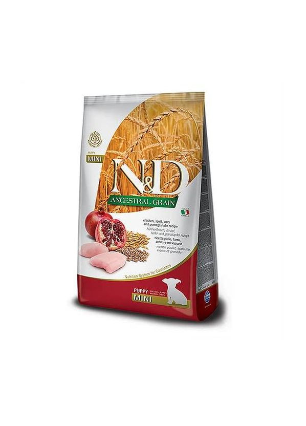 Низькозерновий сухий корм для цуценят дрібних порід з куркою та гранатом 2.5 кг (8010276021922) Farmina (316523642)