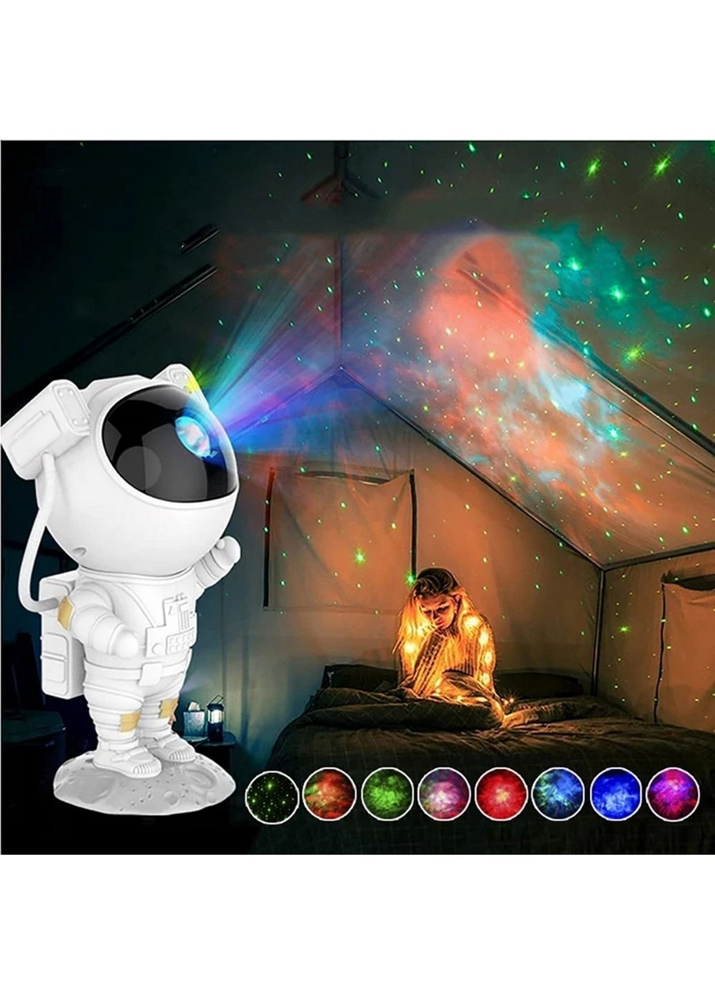 Игрушка-ночник Проектор галактики лазерный Астронавт, звездное небо на потолке с пультом Astronaut (293482807)