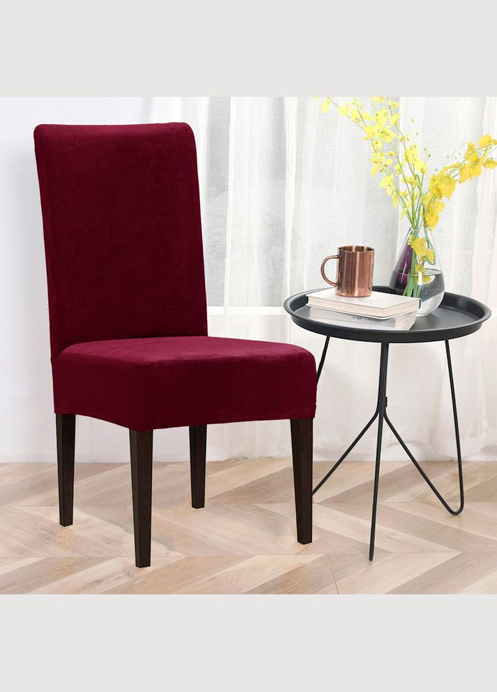 Чохол на стілець універсальний велюровий (A-025124) Love You (324445216)