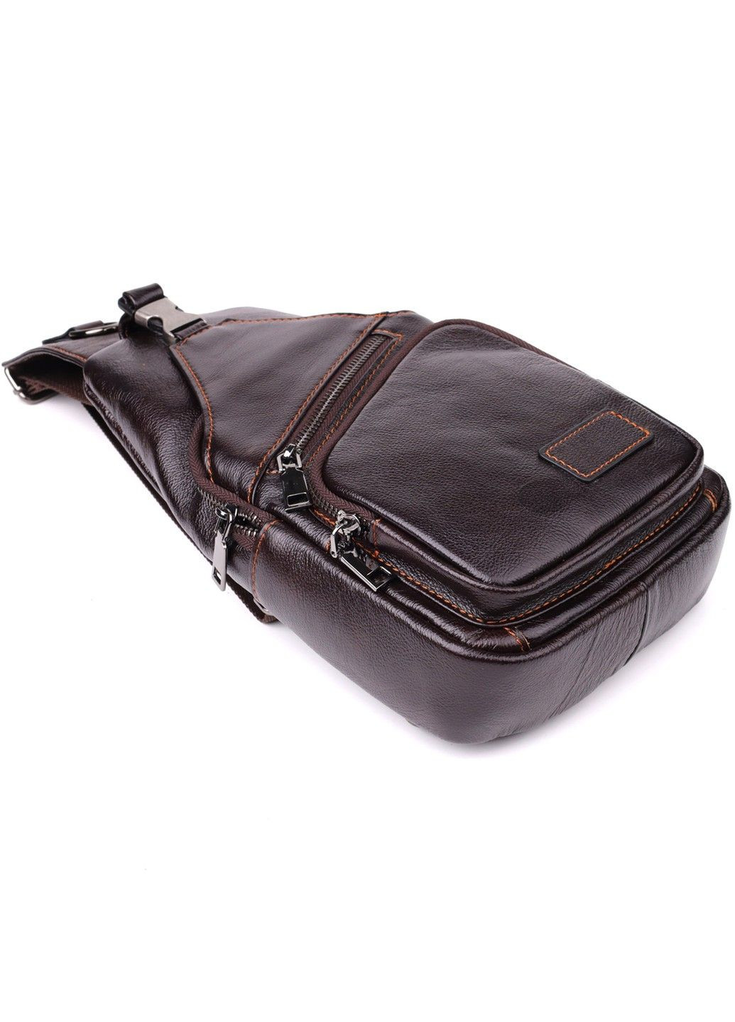 Практична сумка через плече з натуральної шкіри 23050 Коричневий Vintage (356452140)