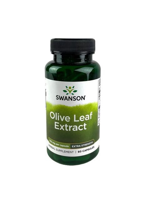 Экстракт оливковых листьев Olive Leaf Standardized Extract 750 mg (20% Oleuropein), 60 капсул Swanson (290667977)