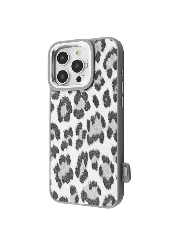 Чохол Leopard Pattern with Magnetic Ring iPhone 16 Pro desert titanium Kajsa (366832026)