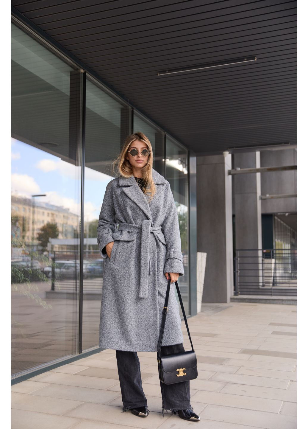 Сіре демісезонне Пальто MN