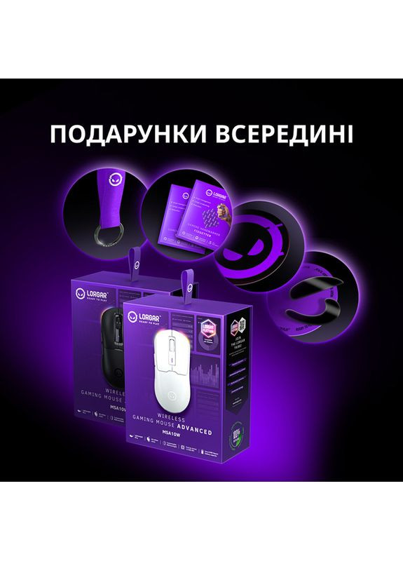Мышь MSA10W Wireless Gaming Black (LRG-MSA10W-BK) LORGAR (324690732)
