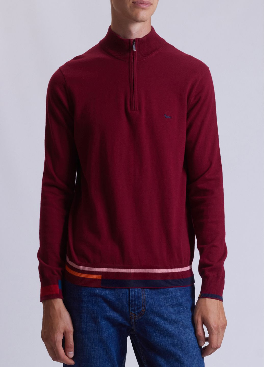 Бордовый демисезонный свитер Harmont & Blaine