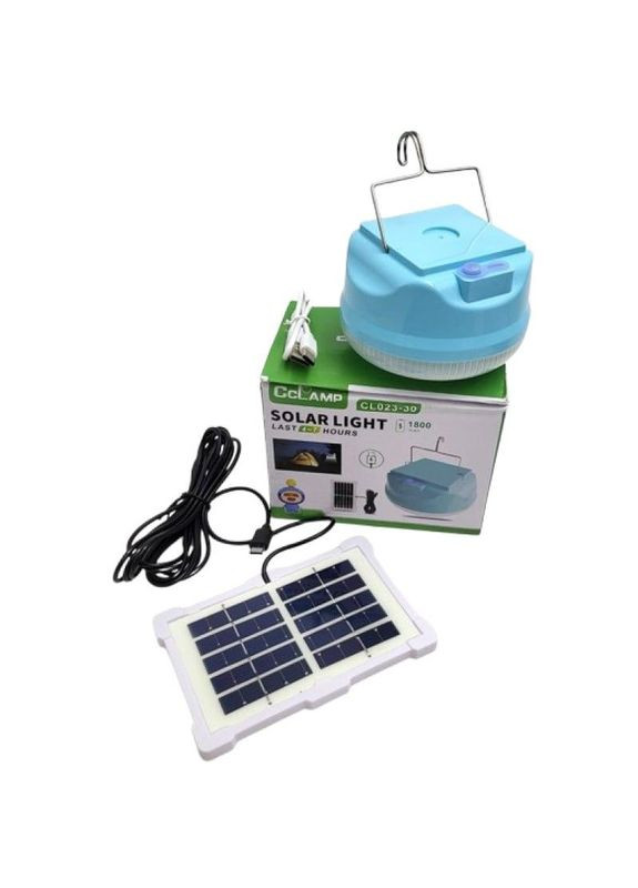 Фонарь аккумуляторная лампа RB-CL023С LED лампа фонарик 3 режимы работы солнечная панель 80 Вт Cclamp (304253323)