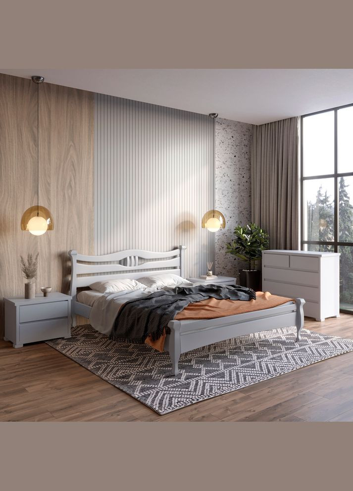 Двуспальная кровать Даллас (RAL 7040) 140х200 см (MBG-1756) Mebigrand (368282983)