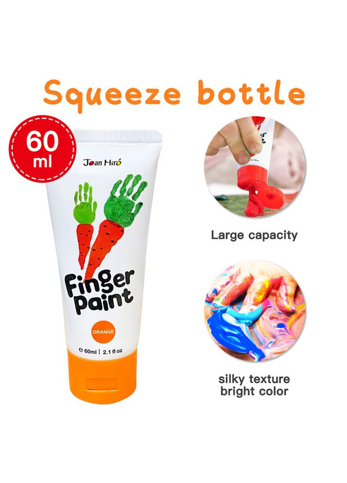 Дитячі пальчикові фарби 6 кольорів по 60 мл (JA91142) Jar Melo (dityachi-palchikovi-farbi-jar-melo-6-koloriv-po-60-ml-ja91142) (316037462)