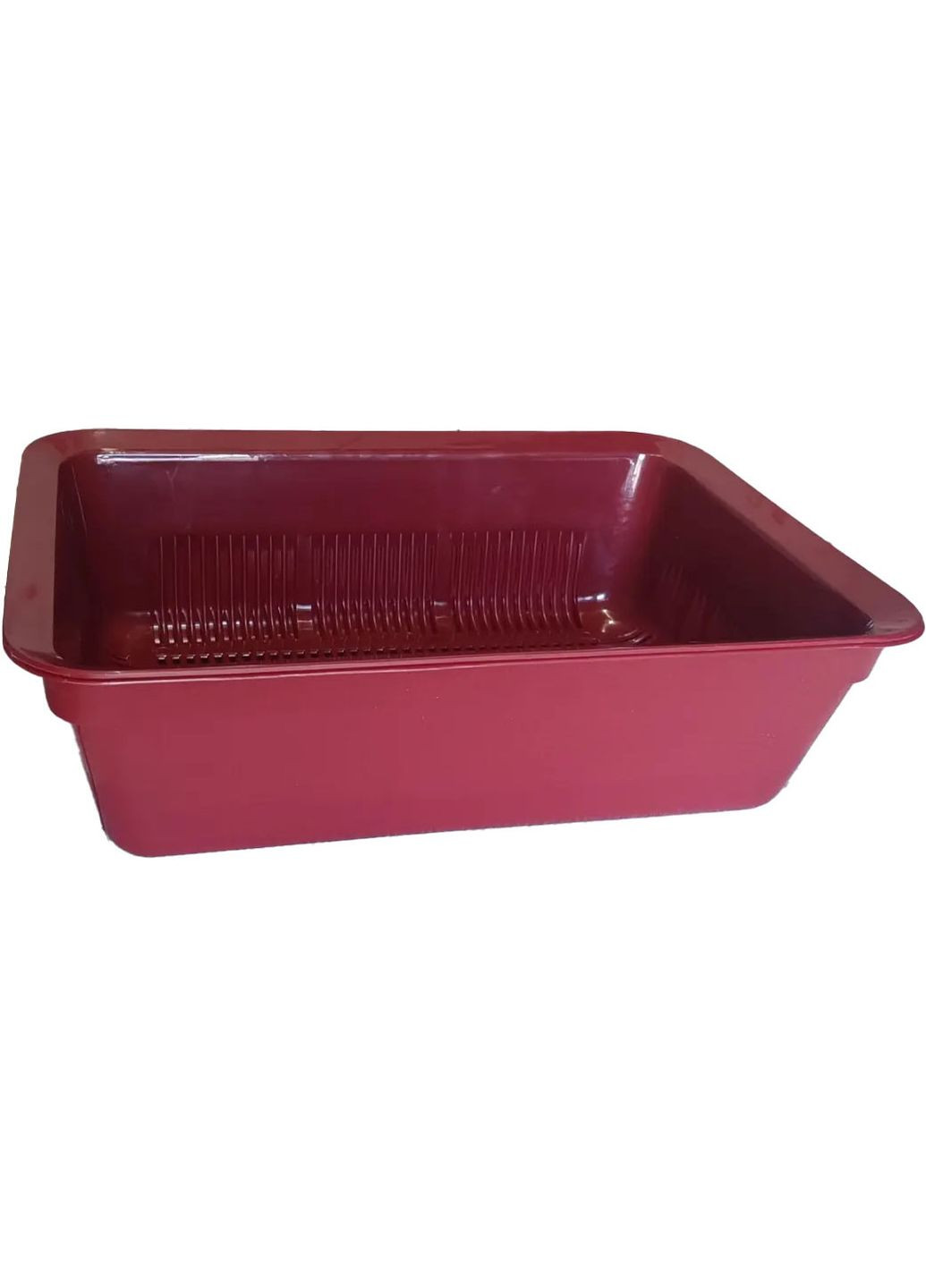 Туалет д/кота глубокий з сіткою Спрінг Груп () 40х27х12см Червоний 7885 Spring Group (353303446)