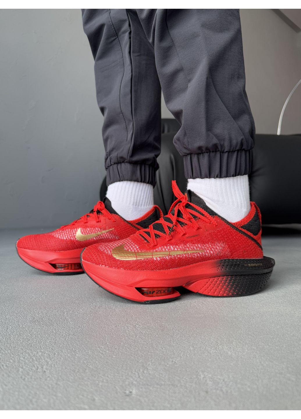 Черные летние кроссовки nike air zoom alphafly next% 2 red/black найк аир зум No Brand