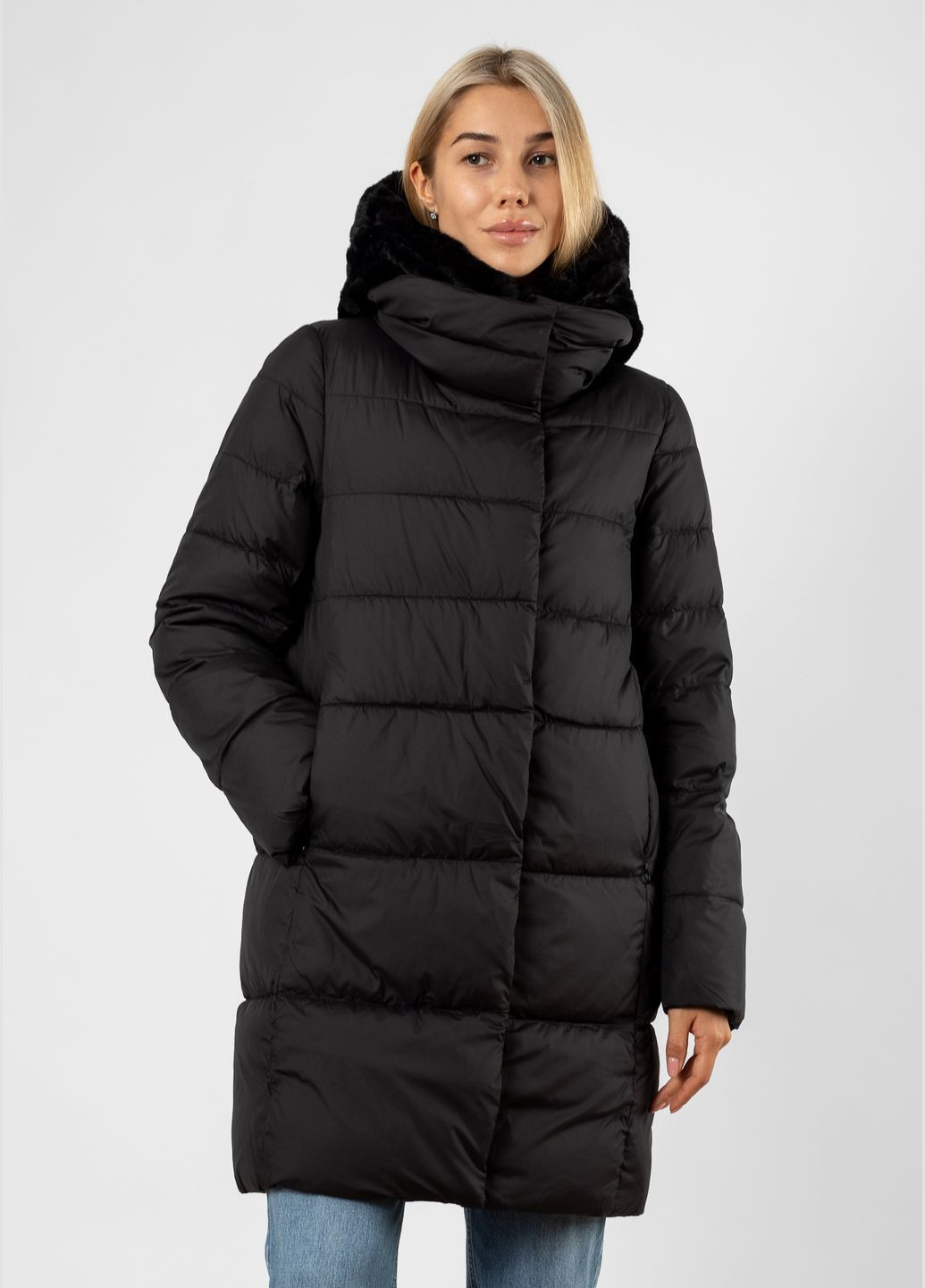 Черный зимний Пуховик Towmy