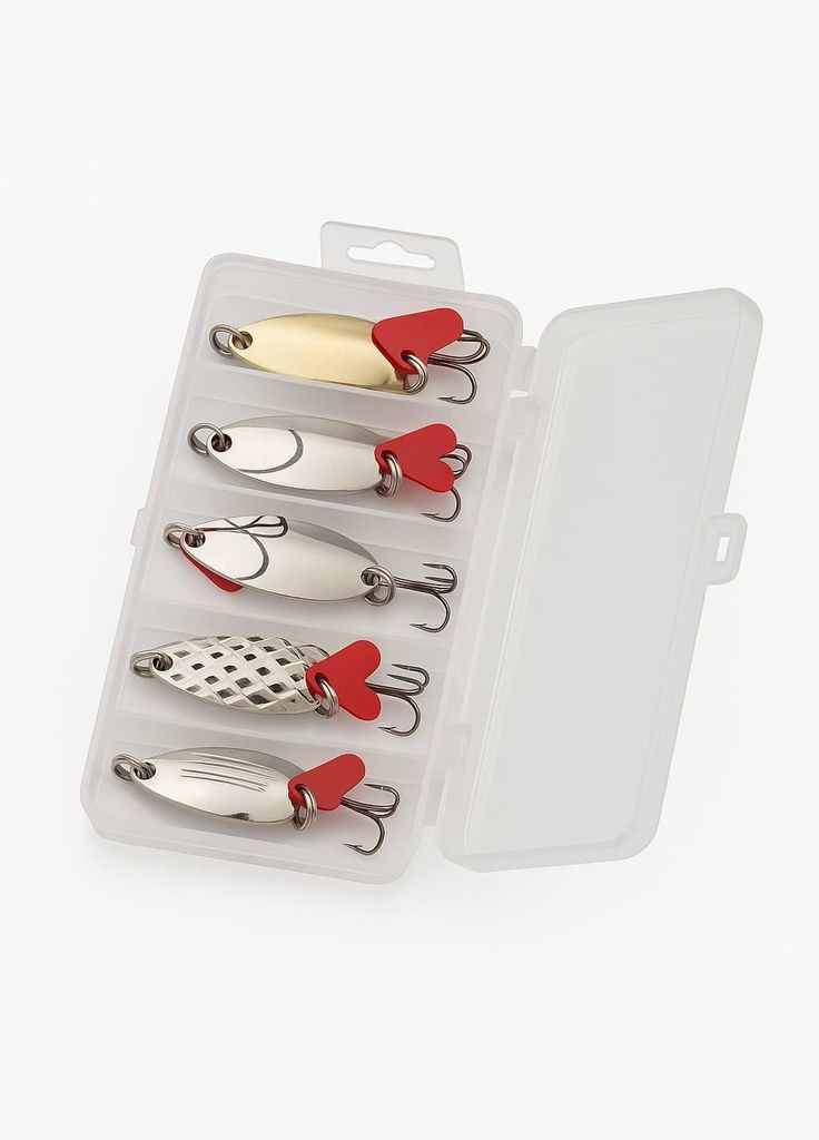 Набор наживок для рыбалки К3 5 шт 4 и 5 грамм блесны с крючками + коробка (R051440) FGT (361222397)
