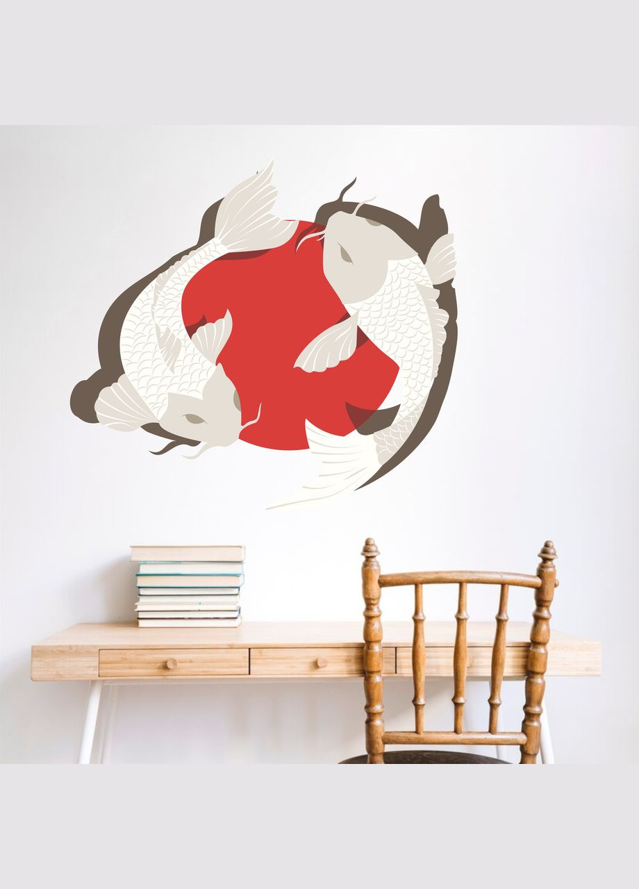 Виниловая интерьерная "Рыбы Карпы Кои" из Оракала. Кавун наклейка (316190377)