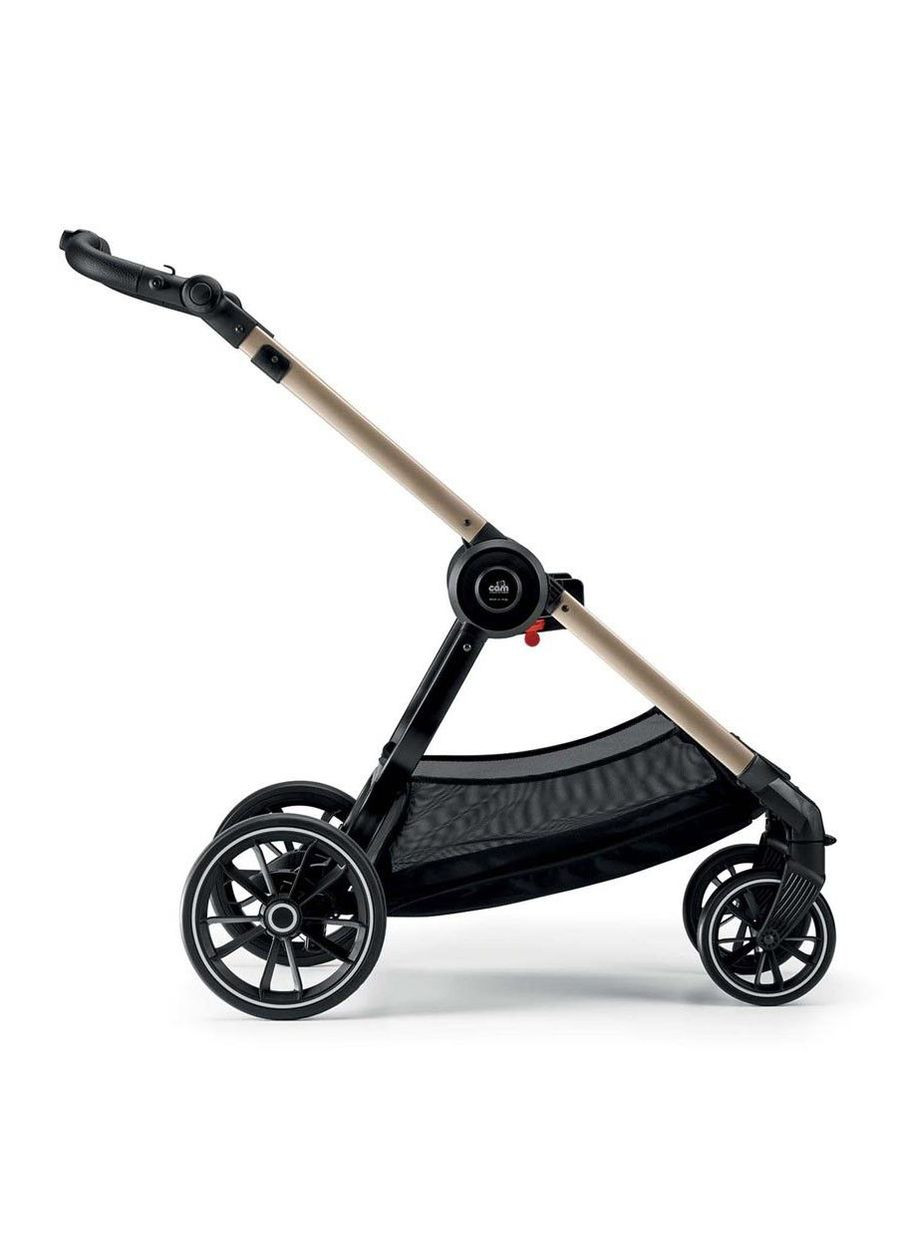 Універсальна коляска 2 в 1 Techno Milano, рама золото, чорний з квітковим принтом () CAM 805T/V93/978/551K (335974109)