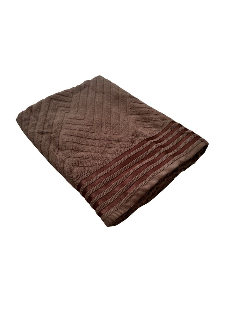 Полотенце махровое для ванной 70х140 см темно-коричневое TC303376049 TURComFor однотонный темно-коричневый