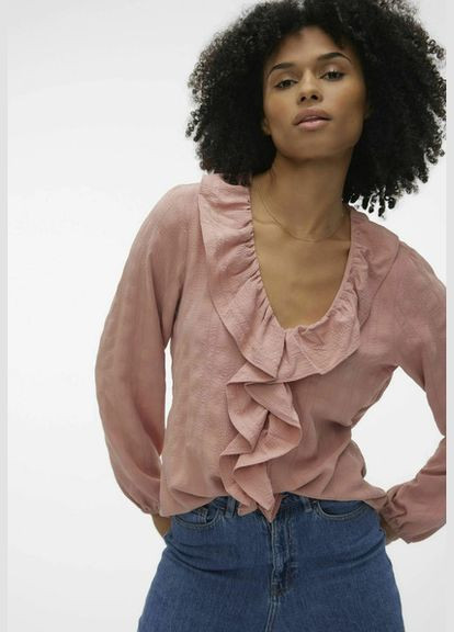 Лососёвая блуза Vero Moda VMVIDA LS TOP