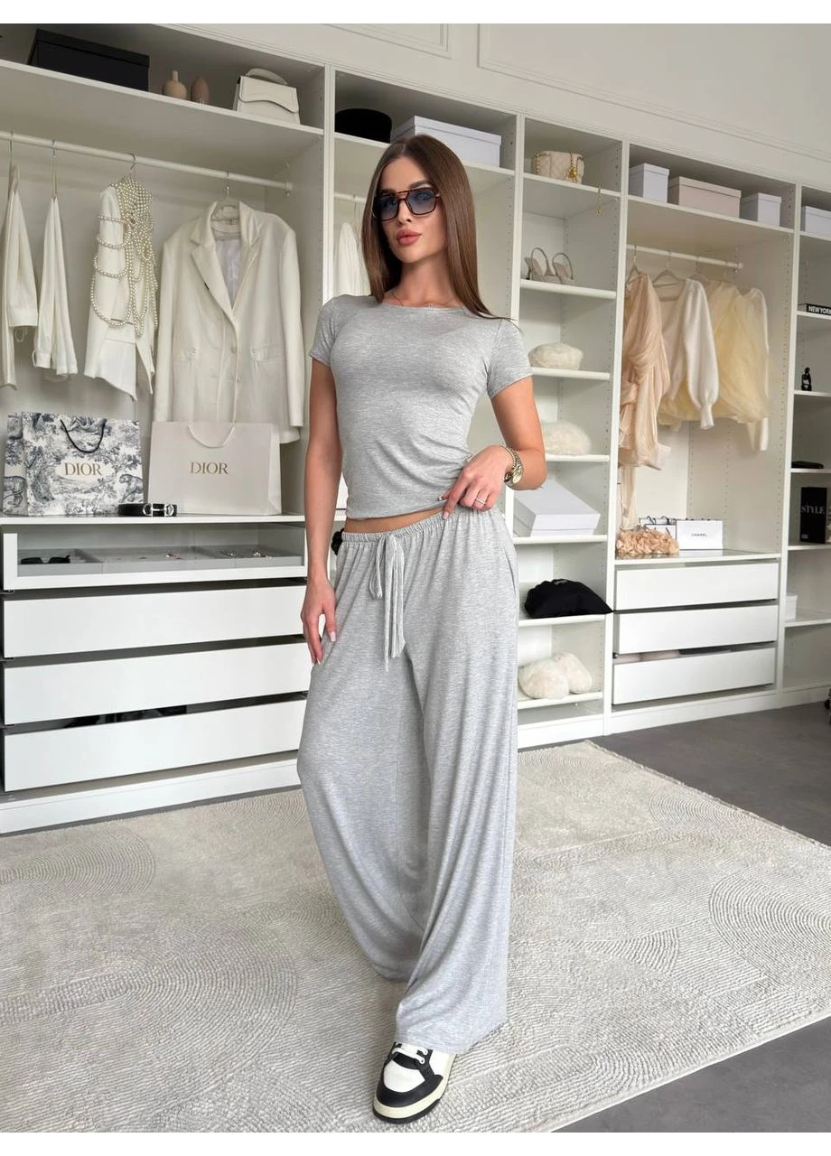 Костюм жіночий легкий штани палаццо+футболка Fashion (390301076)