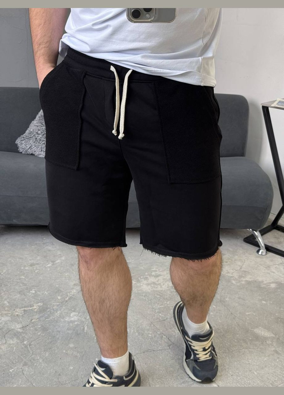 Стильні шорти з накладними карманами з якісної тринитки Vakko (327592722)