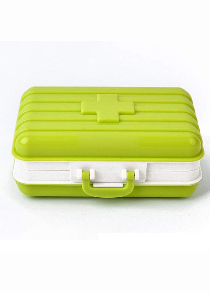 Мини органайзер для таблеток - таблетница Case на 6 отделений, зеленая More (299914624)