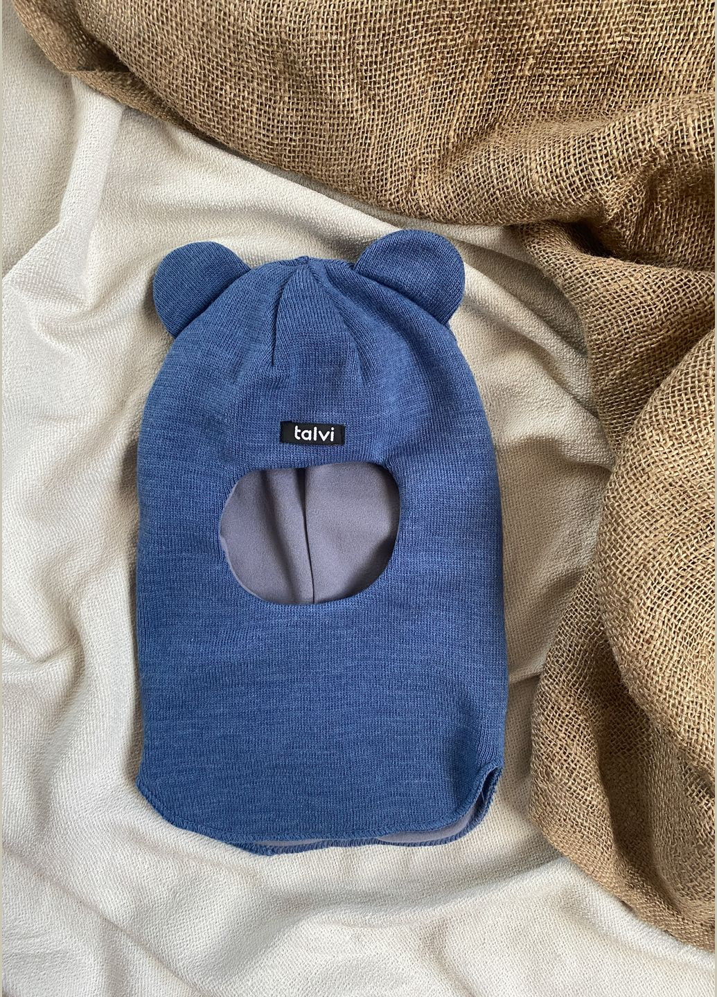 Talvi шолом-шапка дитячий на зиму балаклава однотонний синій повсякденний виробництво - Україна