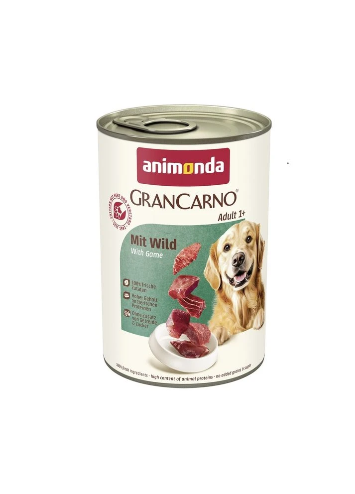 Корм влажный для собак GranCarno Adult Game с дичью, 400 г Animonda (355255894)